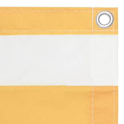vidaXL Tela de varanda 120x300 cm tecido Oxford branco e amarelo