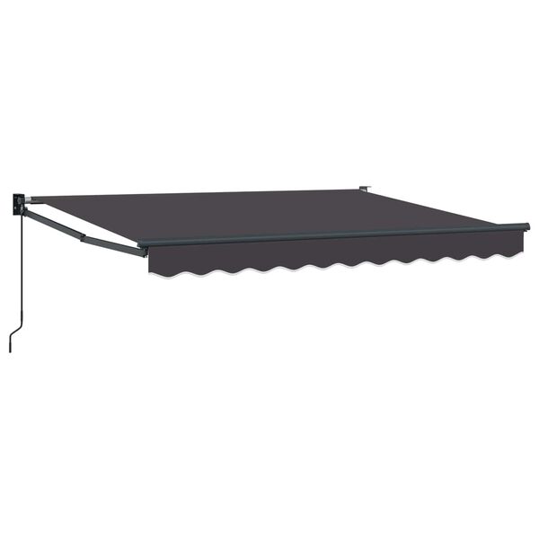 vidaXL Toldo Retr&aacute;til Manual Antracite 2,5 x 2 m