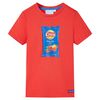 vidaXL T-shirt de manga curta para crian&ccedil;a vermelho 140