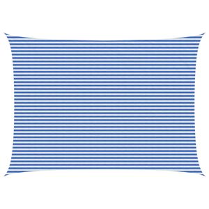 vidaXL Vela de Sombra Azul e Branco 5 x 6 m HDPE