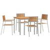 vidaXL Conjunto de Jantar para Exterior 5 unid. 90 x 90 x 75 cm