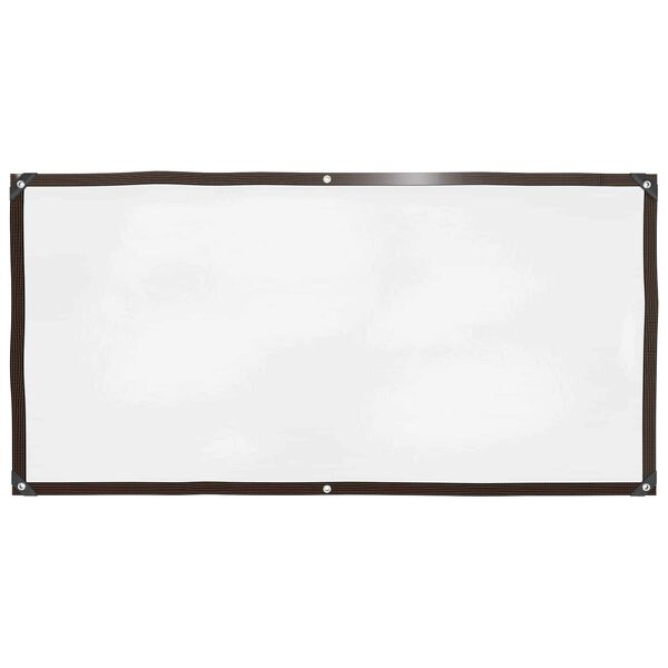 vidaXL Lona com Olhais Transparente 1 x 2 m Polietileno