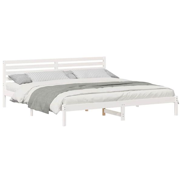 vidaXL Estrutura da Cama com cabeceira Branco 200 x 210 cm