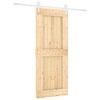 vidaXL Porta Deslizante Natural e Branco 85 x 210 cm