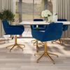 vidaXL Cadeiras de jantar girat&oacute;rias 4 pcs veludo azul