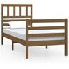 vidaXL Estrutura cama pequena solteiro 75x190 cm madeira castanho mel