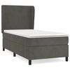 vidaXL Cama com molas/colch&atilde;o 90x190 cm veludo cinza-escuro