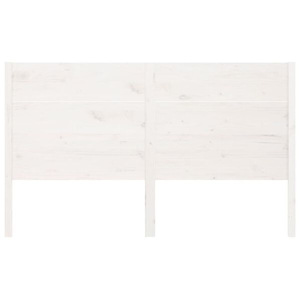 vidaXL Cabeceira de cama 186x4x100 cm pinho maci&ccedil;o branco