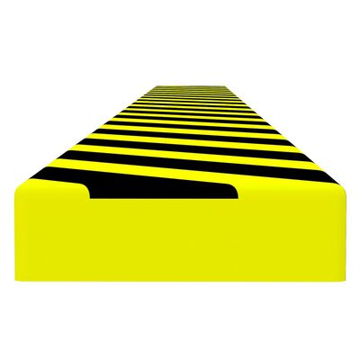 vidaXL Protetor de canto 6x2x101,5 cm PU amarelo e preto