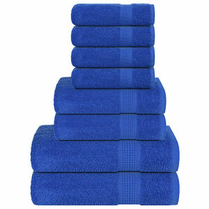 vidaXL 8pcs Conjunto de toalhas FROGN 360 g/m&sup2; azul