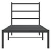 vidaXL Estrutura de cama com cabeceira 80x200 cm metal preto