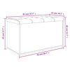 vidaXL Banco de arruma&ccedil;&atilde;o 82x42x45cm derivados madeira cinzento sonoma