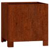 vidaXL Vasos/floreiras c/ pernas 2 pcs 30x30x30 a&ccedil;o corten enferrujado