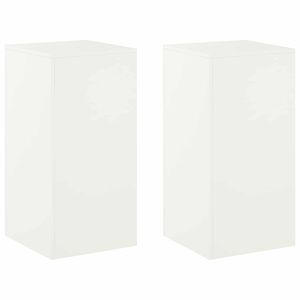 vidaXL Suporte para Plantas 2 pcs Branco 40 x 40 x 80 cm A&ccedil;o