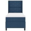 vidaXL Cama Box com colch&atilde;o com cabeceira Azul 80 x 200 cm tecido