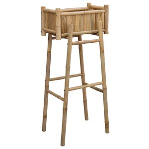 vidaXL Jardineira com Suporte Natural 50 x 38 x 114 cm Bambu