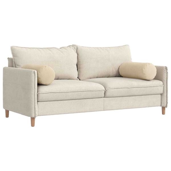 vidaXL Almofadas de Apoio 2 pcs Creme &Oslash; 25 x 70 cm