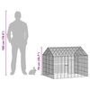 vidaXL Gaiola para Coelhos Prateado 400 x 78 x 78 cm Aço Galvanizado