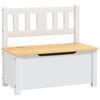 vidaXL Banco de arruma&ccedil;&atilde;o infantil 60x30x55 cm MDF branco e bege