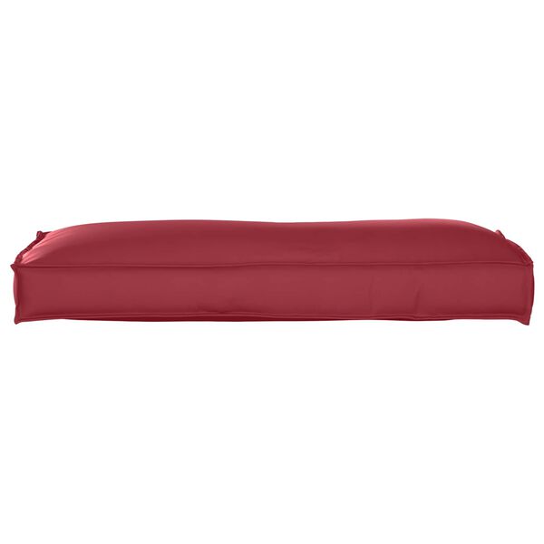 vidaXL Almofada de palete para encosto Vinho Vermelho 120 x 40 x 12 cm
