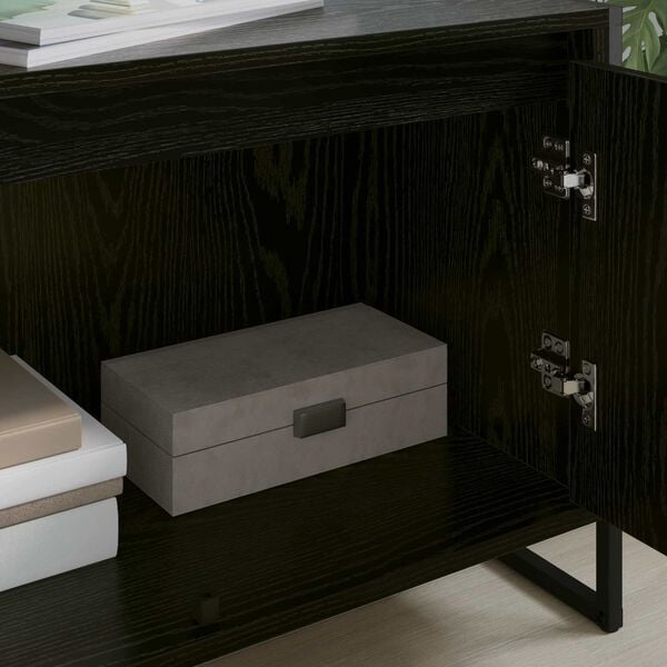 vidaXL Gabinete para TV Carvalho Preto 140 x 36 x 49.5 cm