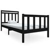vidaXL Estrutura cama solteiro 90x200 cm madeira maci&ccedil;a preto