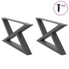 vidaXL P&eacute;s para mesa de centro 2 pe&ccedil;as antracite 70x(30-31,3) cm a&ccedil;o