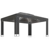 vidaXL Gazebo com cord&otilde;es de luzes LED 3x4 m antracite