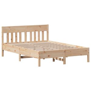 vidaXL Cama sem colch&atilde;o 135x190 cm madeira de pinho maci&ccedil;a