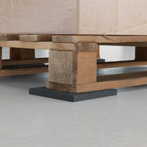 vidaXL Almofada de Borracha Preto Borracha