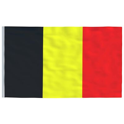 vidaXL Bandeira da Bélgica e mastro 6,23 m alumínio