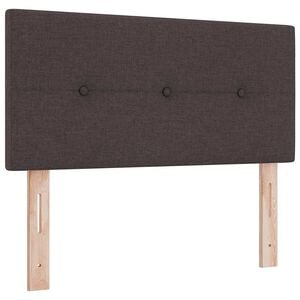 vidaXL Cabeceira LED com fitas LED Manual Marrom Escuro 80 cm tecido