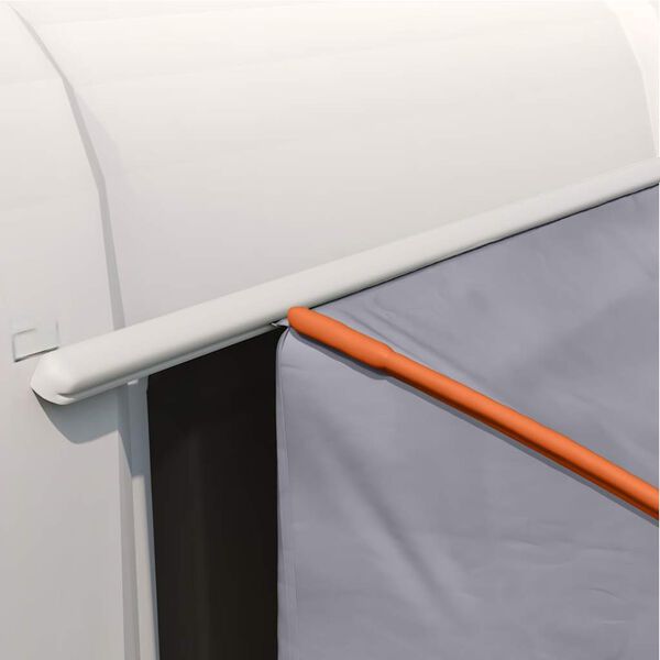 vidaXL Tenda para bagageira Cinza e Laranja 194 x 180 x 210 cm tafet&aacute;