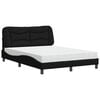 vidaXL Cama com colch&atilde;o Hvar 140x200 cm tecido preto