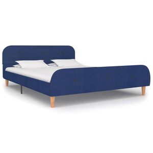 vidaXL Estrutura de cama 140x200 cm tecido azul