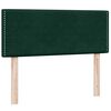 vidaXL Cama box spring c/ colch&atilde;o e LED 120x210 cm veludo verde-escuro