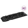 vidaXL Placas de tra&ccedil;&atilde;o 2 pcs 107x31x7 cm nylon preto