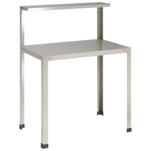 vidaXL Mesa de envasamento 100 x 50 x 104 cm A&ccedil;o inoxid&aacute;vel Prateado