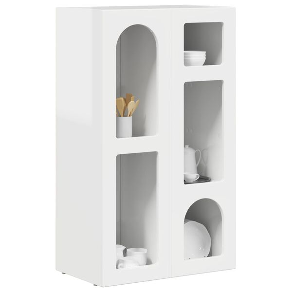 vidaXL Buffet Branco Brilhante 59 x 35 x 100,5 cm Madeira processada
