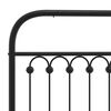 vidaXL Cabeceira de substitui&ccedil;&atilde;o 200 cm metal preto