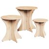 vidaXL Mesa de centro 3 unid. Natural 46 x 46 x 47 cm