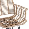 vidaXL Cadeira de jantar 2 pcs Natural 44 x 44 x 74 cm Rattan e Ferro