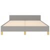 vidaXL Estrutura de cama sem colch&atilde;o 140x200 cm tecido cinzento-claro