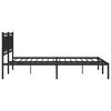 vidaXL Estrutura de cama com cabeceira 193x203 cm metal preto