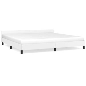 vidaXL Estrutura de cama c/ cabeceira sem colch&atilde;o 200x200 cm branco