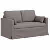 vidaXL Sof&aacute; 2 pcs Cinzento-acastanhado 139 x 78 x 80 cm tecido