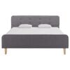 vidaXL Estrutura de cama em tecido 120x200 cm cinzento-claro
