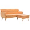 vidaXL Sof&aacute; em tecido c/ forma de L 171,5x138x81,5 cm laranja