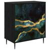 vidaXL Ba&uacute; de Gavetas WIJHE Estampa de m&aacute;rmore teal 66 x 36,5 x 76 cm