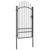 vidaXL Port&atilde;o de jardim Woerden a&ccedil;o 1x2 m preto